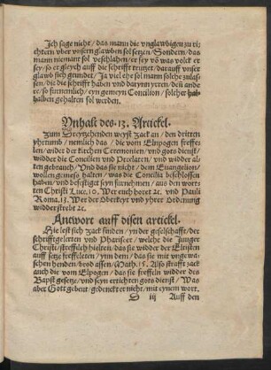 Antwort auff disen artickel.