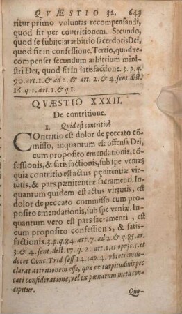 Qvaestio XXXII. De contritione.