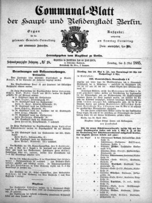 1885,18: No. 18, 3. Mai 1885