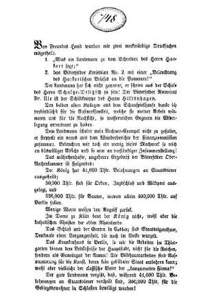 Von Freundes Hand wurden mir zwei merkwürdige Drucksachen mitgeteilt.