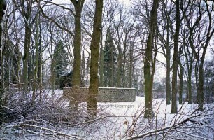 Alten Friedhof: Ehrenhain für die Gefallenen des Ersten Weltkriegs im Winter