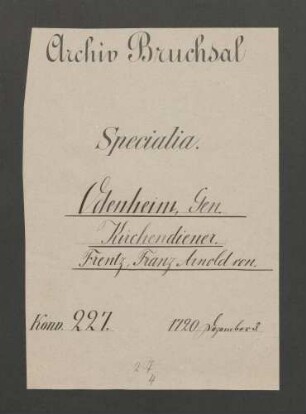 Instrumentum nobilitatis des Franz Arnold Raitz von Frentz.