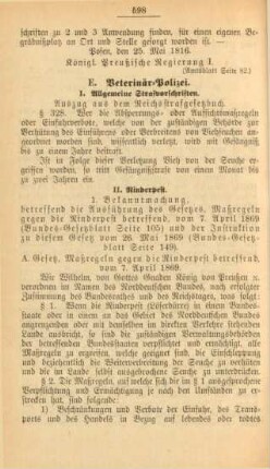 E. Veterinär-Polizei
