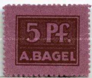 Düsseldorf, Druckerei Bagel, 5 Pfennig