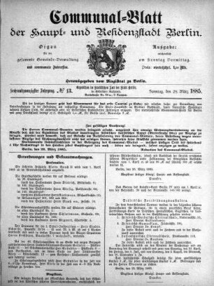 1885,13: No. 13, 29. März 1885