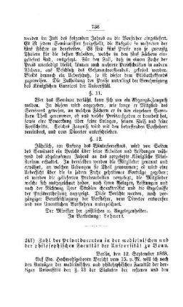 Zahl der Privatdocenten in der medicinischen und der philosophischen Facultät der Universität zu Bonn : [I. Akademien und Universitäten]