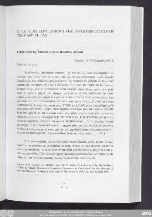 C) Letters Sent During The Implementation Of The Capital Tax