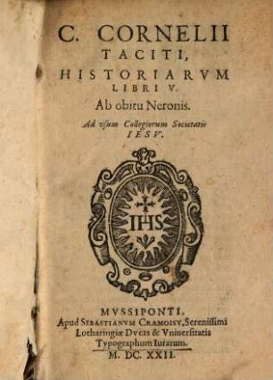 Opera : Historiae ab obitu Neronis