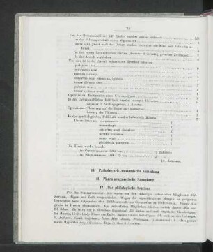 10. Pathologisch-anatomische Sammlung.