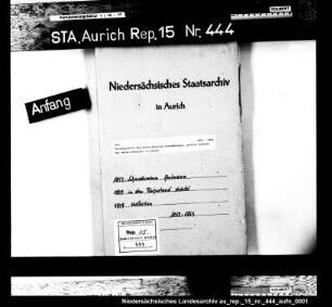 Personalakten des Georg Eberhard Schnedermann, zuletzt Amtmann des Amtes Greetsiel in Pewsum