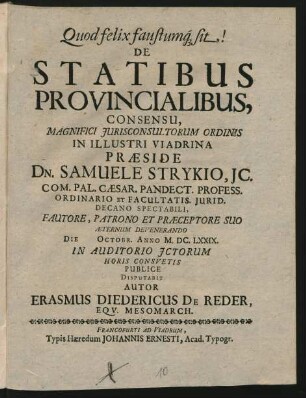 De Statibus Provincialibus