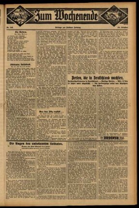 Dritte Ausgabe vom Sonntag, den 18. Oktober 1931.
