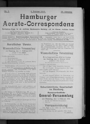 No. 5. 2. Februar 1913. 16. Jahrgang.
