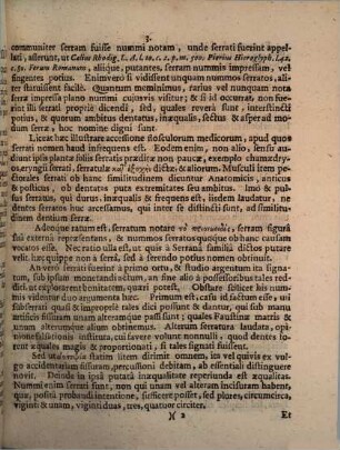 Decani Facultatis Medicae Georgii VVolffgangi VVedelii, Med. Doctoris, Theoretices Professoris Ordinarii, Consiliarii & Archiatri Ducalis Saxonici, Propempticon Inaugurale De Nummis Serratis