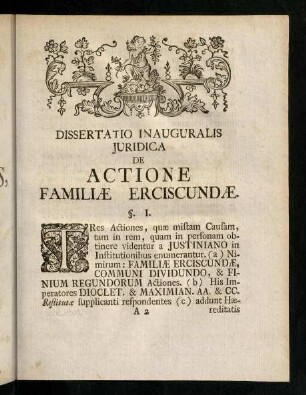 3-16, Dissertatio Inauguralis Juridica de Actione Familiae Erciscundae