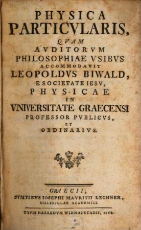 Physica Particvlaris