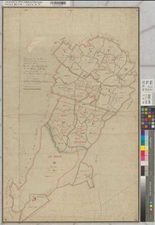 Departement de la Roer. Arrondissement d'Aix-la-Chapelle. Canton de Düren. Plan gémériqueue de la Mairie d' Echtz (Übersichtskarte)