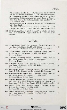 Porträts (Nr. 688-701)