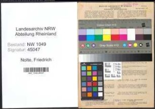 Entnazifizierung Friedrich Nolte , geb. 21.03.1886 (Ingenieur)
