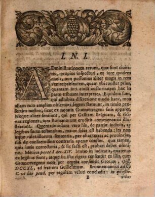 De Administratione Rerum ad civitates pertinentium Auctoritate Superiorum Praeside Georgio Schubarto ... A.D. Ianuarii MDCXCIV In Auditorio Iuridico disputabit Joh. Christoph. Bender A Bienenthal Moeno Francofordiensis