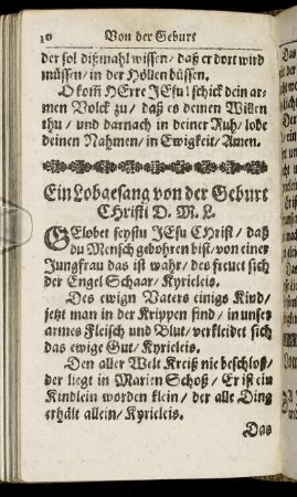 Ein Lobgesang von der Geburt Christi.
