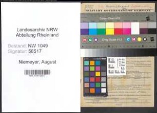 Entnazifizierung August Niemeyer , geb. 10.08.1902 (Angestellter)