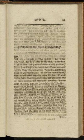 LXVII. Evangelium am ersten Osterfeiertage.