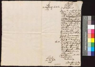 Bürgermeister und Rat von Bautzen informieren Bürgermeister und Rat von Kamenz, dass das Bataillon und das Lazaratt von Görlitz nach Bautzen verlegt würde.