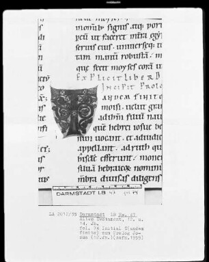 Vetus Testamentum — Initiale T (andem finito), Folio 74 recto