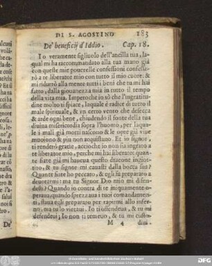 De' beneficii d'Iddio. Cap. 18.