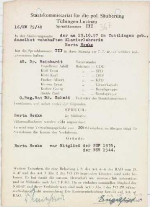 Henke, Berta
