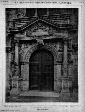 Tafel 82: Die Marienkirche in Wolfenbüttel. 5. Eingang an der Nordseite