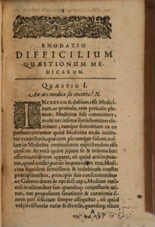 Centuria difficultatum medicarum