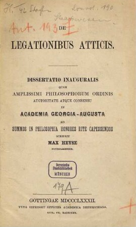 De legationibus Atticis