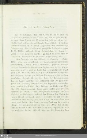 Gefahrvolle Stunden