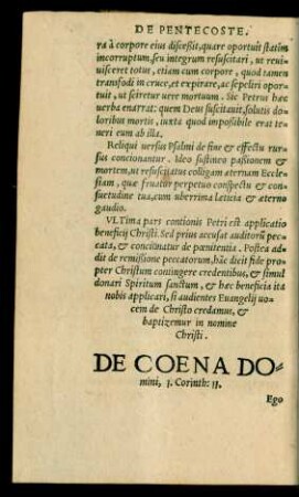 De Coena Domini ...