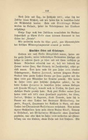 Häusliches Leben und Erholungen