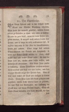 25. Der Eigensinnige.