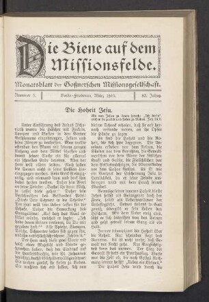 Nummer 3. Berlin-Friedenau, März 1915. 82. Jahrg