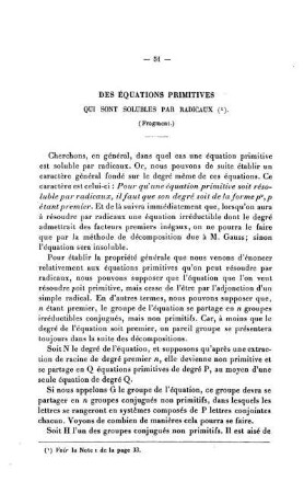 Des équations primitives.