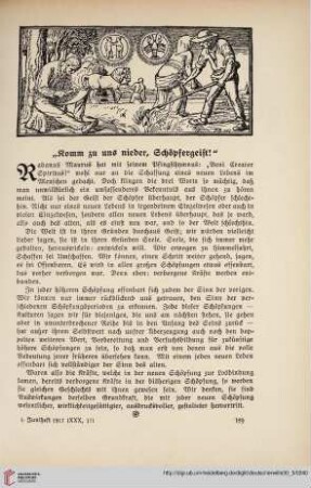 30: "Komm zu uns nieder, Schöpfergeist!"