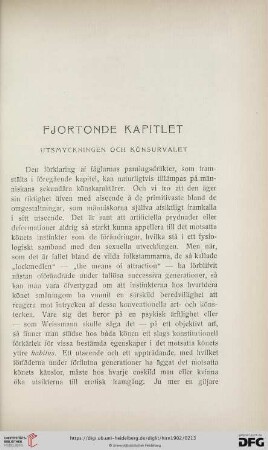 Fjortonde Kapitlet: Utsmyckningen och Könsurvalet