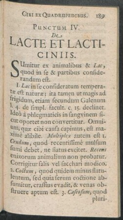 Punctum IV. De Lacte Et Lacticiniis