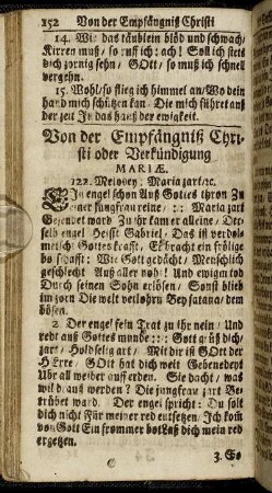 Von der Empfängniß Christi oder Verkündigung Mariæ.
