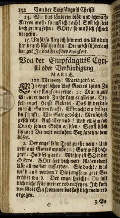 Von der Empfängniß Christi oder Verkündigung Mariæ.
