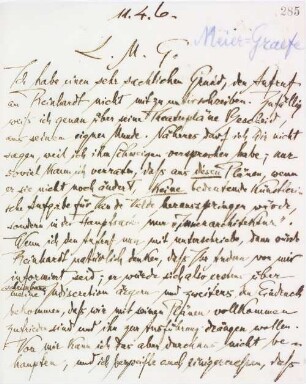 Brief an Julius Meier-Graefe