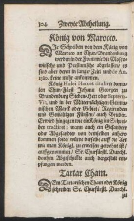 König von Marocco.