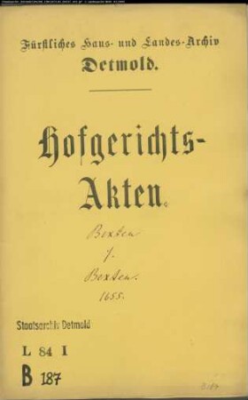 Bexten, Arnd, Konduktor zum Kluckhof gegen Johann Meier zu Bexten