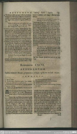 Responsum CXCVI.