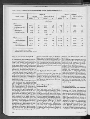 Loko- und Hinterlandverkehr Hamburgs und der Bremischen Häfen 1991
